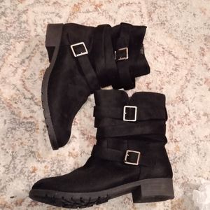 FAUX SUEDE BOOTS
